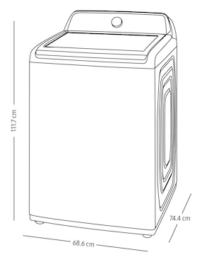 Lavadora Samsung 22 kg automática carga superior wa22b3550gw/ax