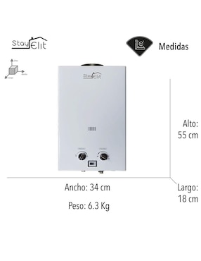 Calentador instantáneo Stay Elit CALE-02 12 L gas lp