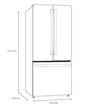 Refrigerador French Door Ge Profile 25 pies cúbicos tecnología no frost PNF25FYRCFS
