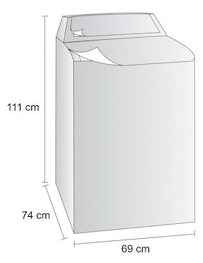 Funda para lavadora Kober compatible con varias marcas 20-22 kg