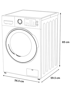 Lavasecadora Midea eléctrica 12.5 kg 7 kg MF200D125WB/T
