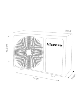 Aire acondicionado mini split inverter Hisense frío y calor 11000 BTU AU121CBW 115 V