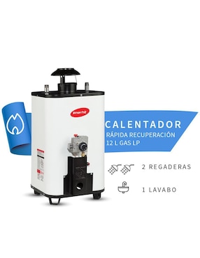 Calentador Alta Recuperación Enerhit R12 2.5 Servicios 12 Litros Gas LP