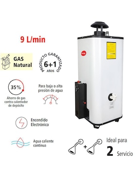 Calentador alta recuperación Enerhit R09 Nat 9 L gas natural