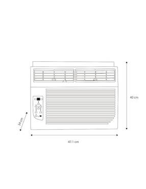 Aire acondicionado de ventana Midea frío 8000 BTU MAW08C1OUM 110 V