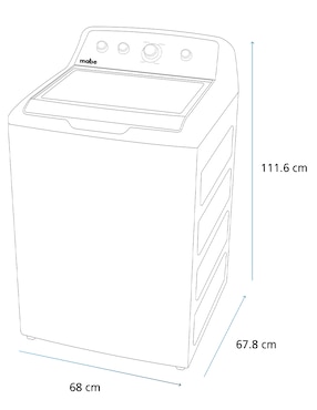 Lavadora Mabe 20 kg automática carga superior LMA70215WBAB0