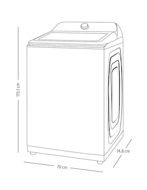 Lavadora Samsung 28 kg automática carga superior WA28B8375GV/AX