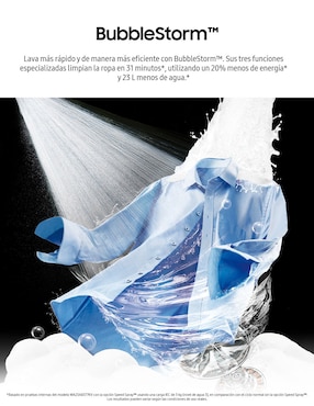 Lavadora Samsung 28 kg automática carga superior WA28B8375GV/AX