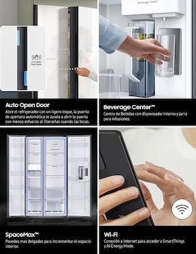 Refrigerador dúplex Samsung 28 pies cúbicos inverter y no frost y fábrica de hielo RS28CB760A12EM