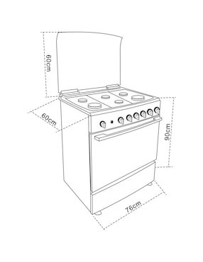 Estufa de piso a Gas LP Teka Estufa 76 cm, campana 76 cm, microondas 51.3 cm FSGG8660+TMX76+MWG11X de 6 quemadores