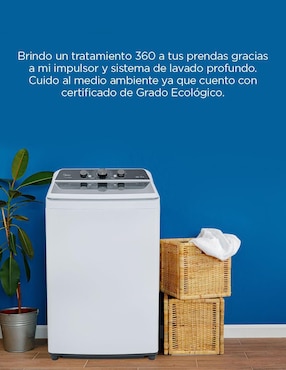 Lavadora Midea 21 kg automática carga superior ma500w21/w