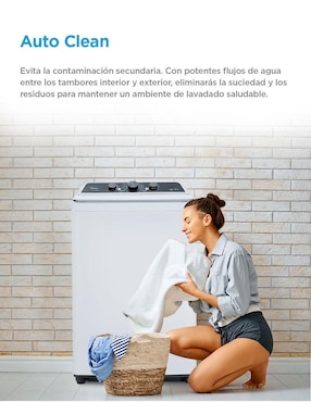 Lavadora Midea 21 kg automática carga superior ma500w21/w