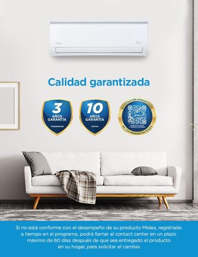 Aire acondicionado mini split Midea frío 12000 BTU MAS12C1FVR 110 V
