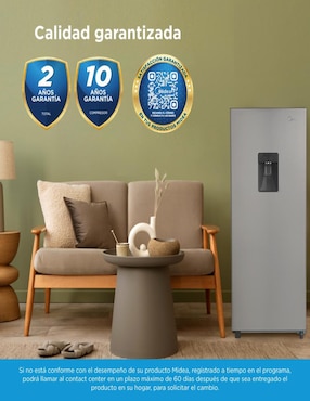 Refrigerador unipuerta Midea 7 pies cúbicos no frost MDRD190CCNDXW