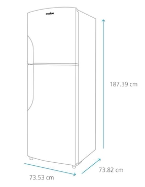 Refrigerador top mount Mabe 19 pies cúbicos no frost RMS510IVMRM0