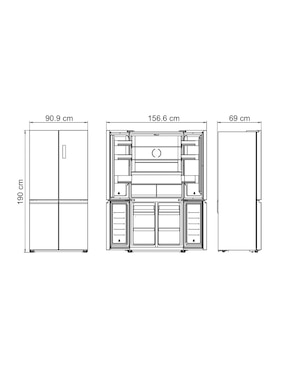 Refrigerador french door Teka 19 pies cúbicos inverter no frost RMF77960GBKMX