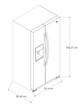 Refrigerador dúplex Whirlpool 25 pies cúbicos xpert energy saver 7WRS25SDHM