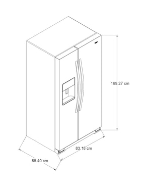 Refrigerador dúplex Whirlpool 21 pies cúbicos 7WRS21SDHM