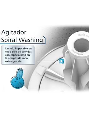 Lavadora Mabe 22 kg automática carga superior LMA72215WBAB1