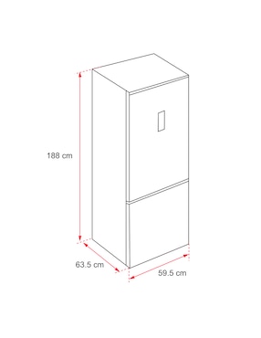 Refrigerador bottom mount Teka 12 pies cúbicos no frost NFL346SS