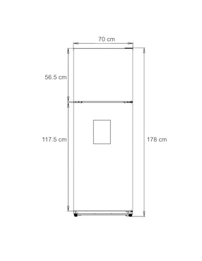 Refrigerador top mount Teka 15 pies cúbicos inverter no frost y fábrica de hielo RTF34700SSMX