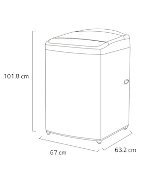 Lavadora LG 18 kg automática carga superior WT18WV6