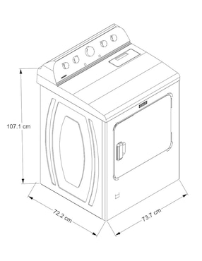 Secadora de gas natural/lp Maytag con 10 ciclos 7MMGD5430PW