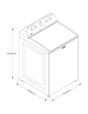 Lavadora Maytag 24 kg automática carga superior 7MMVW5035PW