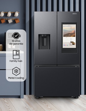 Refrigerador french door Samsung 31 pies cúbicos inverter y fábrica de hielo RF32CG5911B1EM