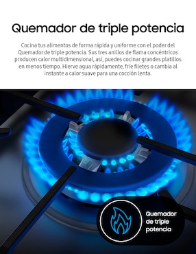 Estufa de piso a gas natural/lp Samsung 76.7 cm NX52T5412MS/AX de 6 quemadores