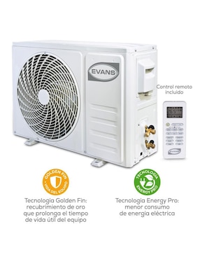 Aire Acondicionado Mini Split Evans frío 12000 BTU AC-MS-1T115-12 115 V