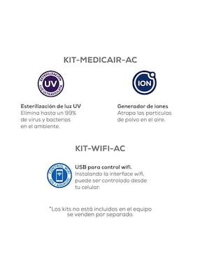 Aire Acondicionado Mini Split Inverter Evans frío 12000 BTU AC-MSI-1T115-17 110 V