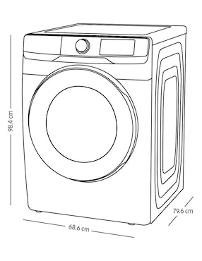 Lavasecadora Samsung eléctrica 18 kg 10 kg WD18T6000GP/AX