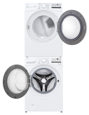 Combo lavadora + secadora LG gas/eléctrico 25 kg WM25WV2S6W.DF20WV2W