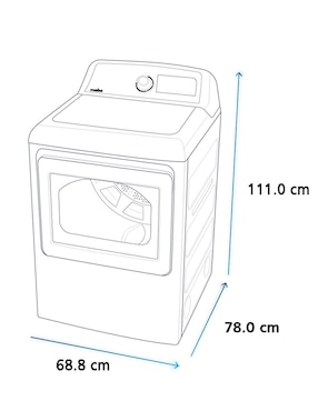 Combo lavadora + secadora Mabe Gas/Eléctrico 22 kg LMH72201SMG17R8M