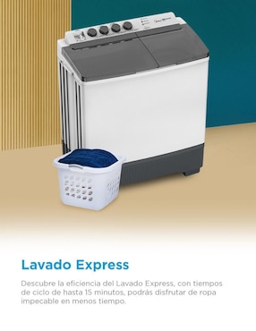 Lavadora doble tina Midea 13 kg semiautomática carga superior mt100w130/w-mx