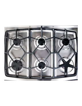 Combo estufa de piso a gas natural/lp Koblenz 76 cm COMBO.EST-FRYER+CAMP de 6 quemadores + campana