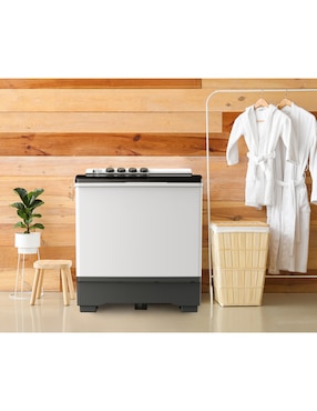 Lavadora doble tina Midea 19 kg semiautomática carga superior mt100w190/w-mx