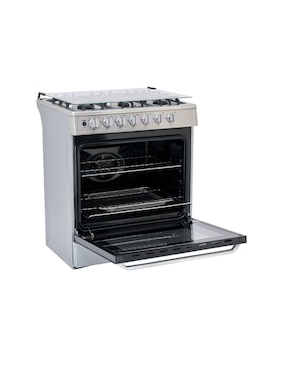 Estufa de piso Midea Xtreme Chef Air 76.7 cm MGS30FS1LEAMSS de 6 quemadores