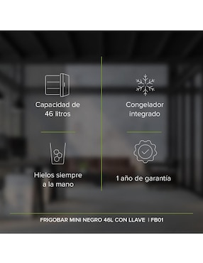 Frigobar Avera FB01 1.6 pies cúbicos
