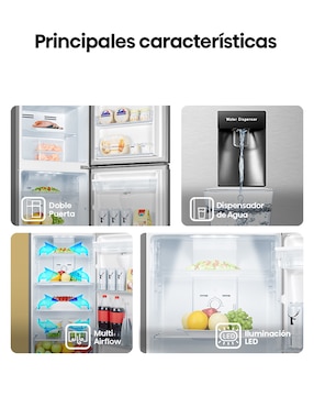 Refrigerador top mount Hisense 9 pies cúbicos no frost RT90N6WKX2