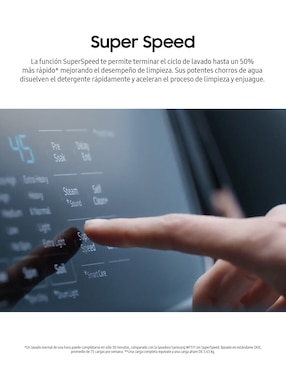 Lavadora Samsung 22 kg automática carga superior WA22C3544GVAX