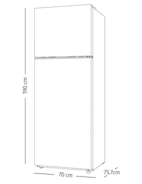 Refrigerador top mount Samsung 19 pies cúbicos inverter y no frost RT53DG6128S9EM