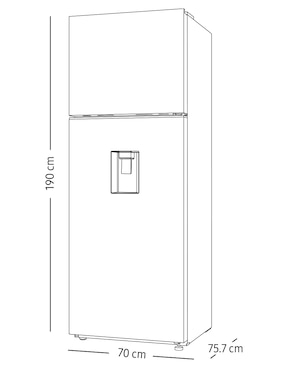 Refrigerador Top mount Samsung 19 pies cúbicos tecnología inverter y fábrica de hielos RT53DG6758S9EM