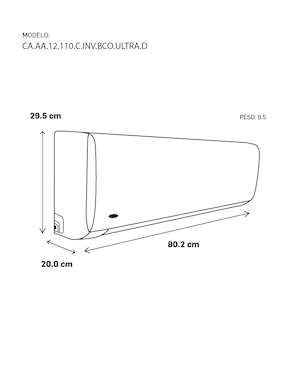 Aire acondicionado mini split inverter Carrier frío y calor 12000 BTU 53UTQ121D 110 V