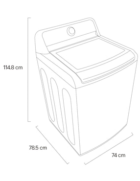 Lavadora Lg 19 kg manual carga frontal wt19mt6hka.abmelat