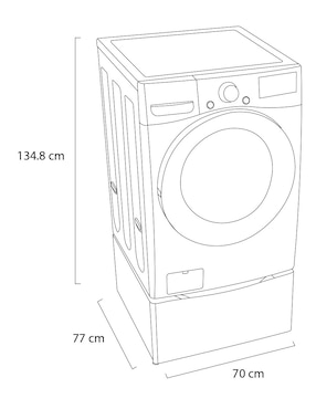 Lavasecadora LG gas/eléctrica 22 kg 13 kg WD22WV2S6R.WD300CW