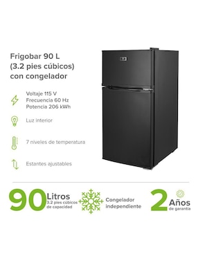 Frigobar Avera FB02D 3.2 pies cúbicos