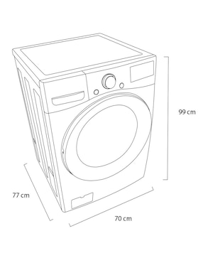 Lavasecadora Lg gas lp 20 kg 11 kg wd20wv26r.abwelat