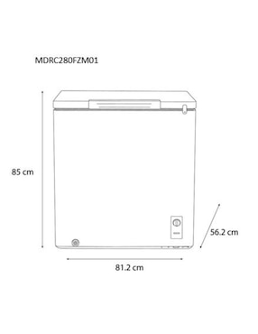 Congelador Midea MDRC280FZM01 deshielo manual con drenaje 7 pies cúbicos